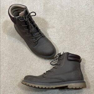 Rocawear Lincoln Brown Faux Leather Winter Boots Men Size 11